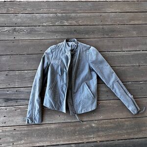 Free People women’s grey Leather Jacket